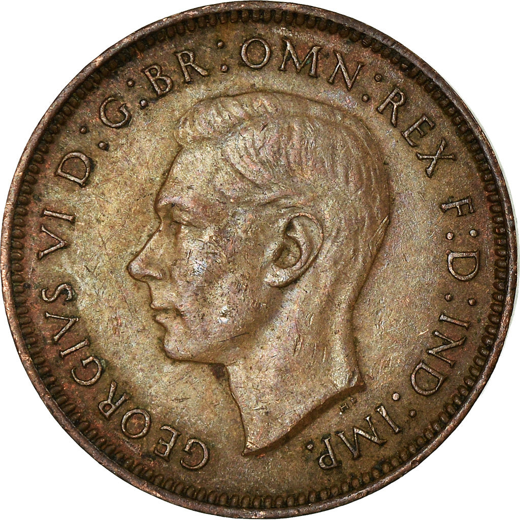 Coin, Great Britain, George VI, Farthing, 1942, EF(40-45), Bronze, KM:843