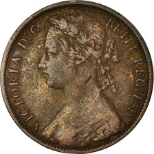 Moneda, Gran Bretaña, Victoria, Penny, 1876, BC+, Bronce, KM:755