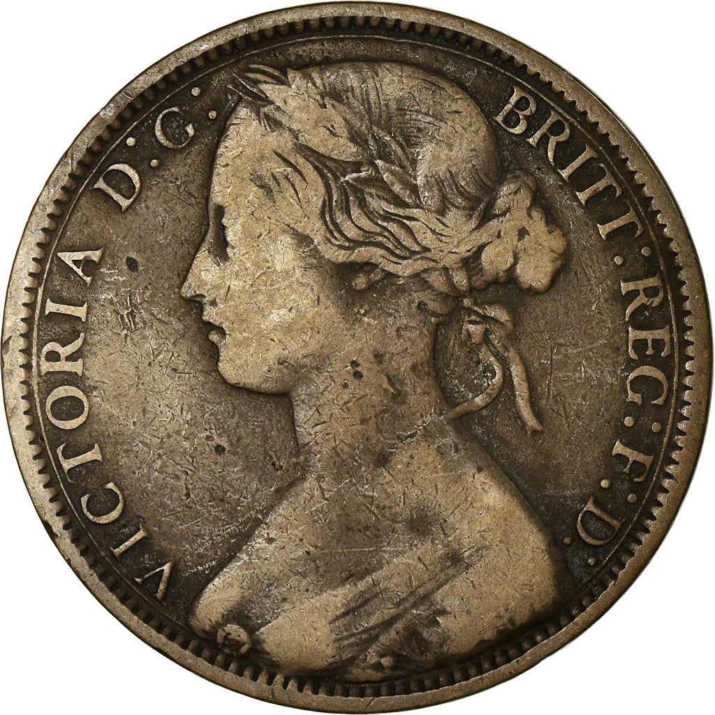 Coin, Great Britain, Victoria, Penny, 1873, VF(20-25), Bronze, KM:749.2