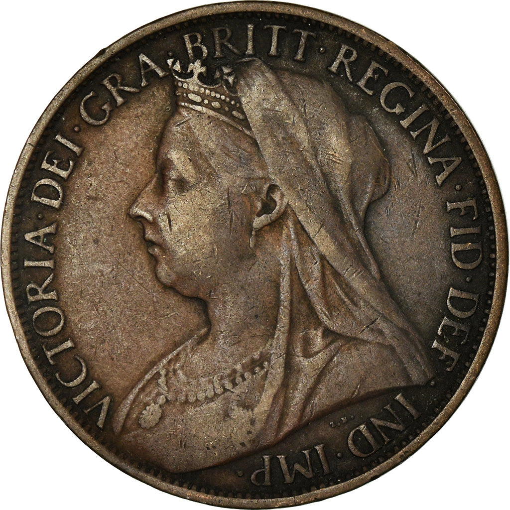 Coin, Great Britain, Victoria, Penny, 1900, VF(30-35), Bronze, KM:790