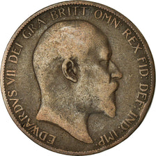 Coin, Great Britain, Edward VII, Penny, 1904, VF(20-25), Bronze, KM:794.2