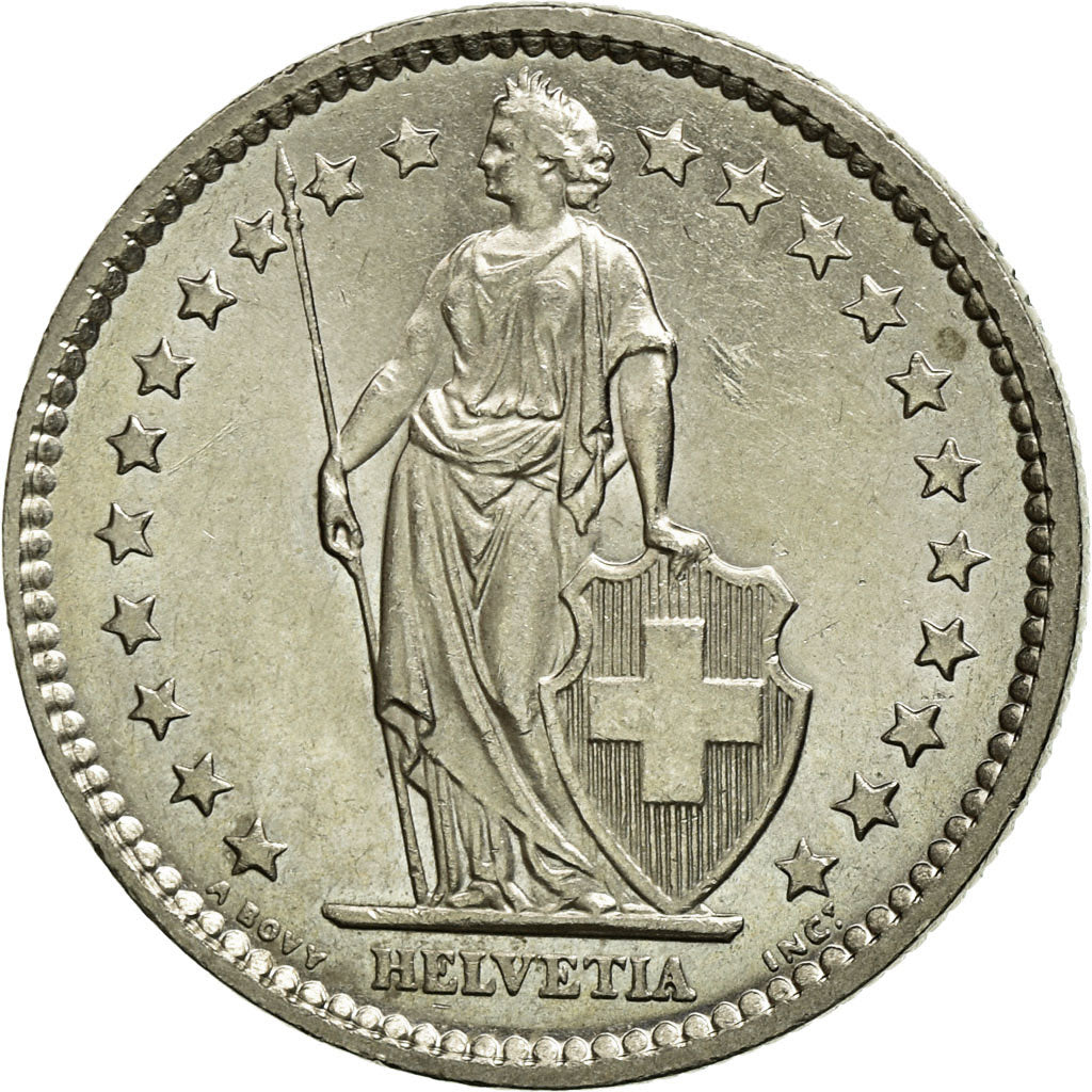 Coin, Switzerland, 2 Francs, 1974, AU(55-58), Copper-nickel, KM:21a.1