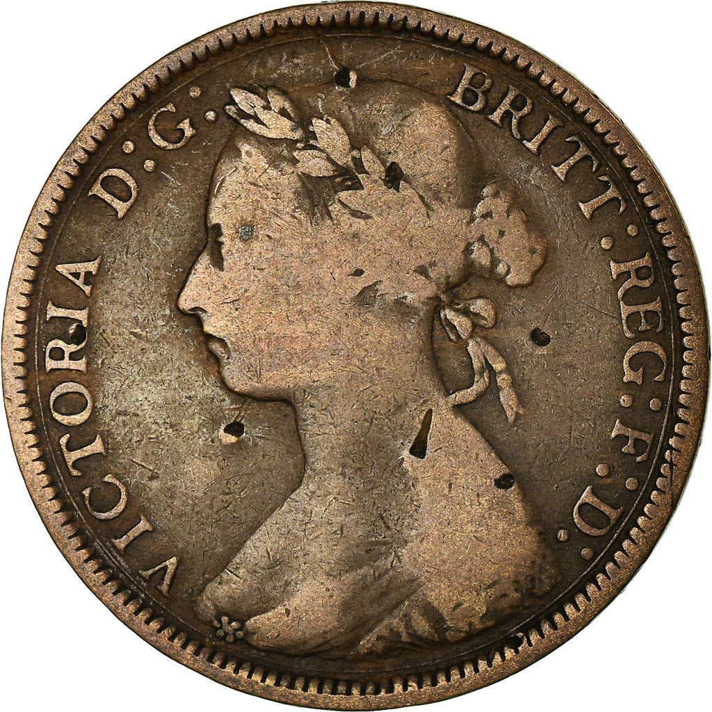 Moneta, Gran Bretagna, Victoria, 1/2 Penny, 1885, MB, Bronzo, KM:754