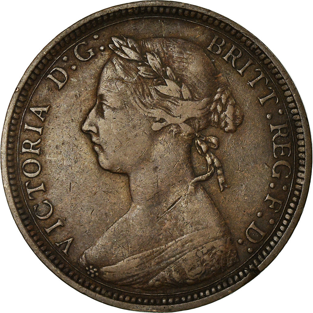 Coin, Great Britain, Victoria, 1/2 Penny, 1889, EF(40-45), Bronze, KM:754