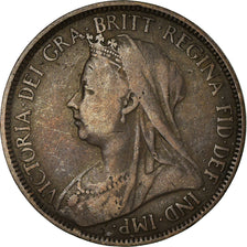 Coin, Great Britain, Victoria, 1/2 Penny, 1896, VF(20-25), Bronze, KM:789