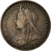 Coin, Great Britain, Victoria, 1/2 Penny, 1896, VF(20-25), Bronze, KM:789
