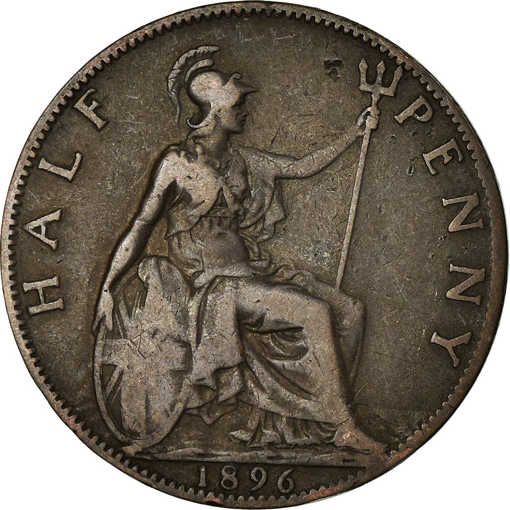 Coin, Great Britain, Victoria, 1/2 Penny, 1896, VF(20-25), Bronze, KM:789