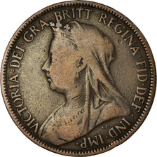 Coin, Great Britain, Victoria, 1/2 Penny, 1901, VF(20-25), Bronze, KM:789