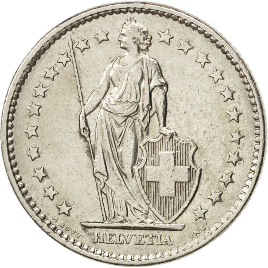 Coin, Switzerland, 2 Francs, 1973, AU(55-58), Copper-nickel, KM:21a.1