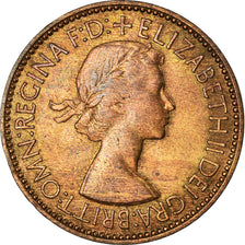 Coin, Great Britain, Elizabeth II, 1/2 Penny, 1953, EF(40-45), Bronze, KM:882