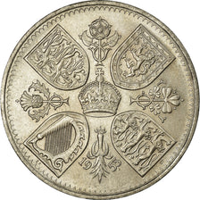 Coin, Great Britain, Elizabeth II, Crown, 1953, MS(63), Copper-nickel, KM:894
