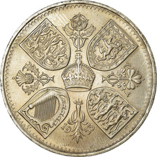 Coin, Great Britain, Elizabeth II, Crown, 1953, MS(63), Copper-nickel, KM:894
