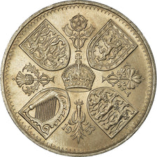 Coin, Great Britain, Elizabeth II, Crown, 1953, MS(63), Copper-nickel, KM:894