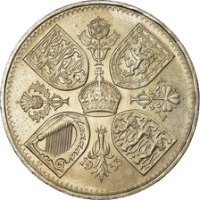 Coin, Great Britain, Elizabeth II, Crown, 1953, MS(63), Copper-nickel, KM:894