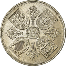 Coin, Great Britain, Elizabeth II, Crown, 1953, MS(63), Copper-nickel, KM:894