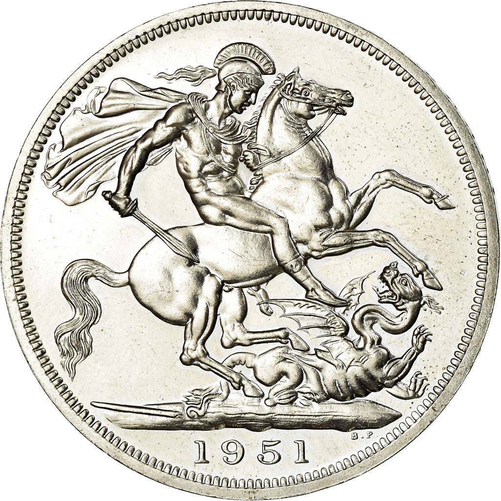Monnaie, Grande-Bretagne, George VI, Crown, 1951, SUP, Copper-nickel, KM:880