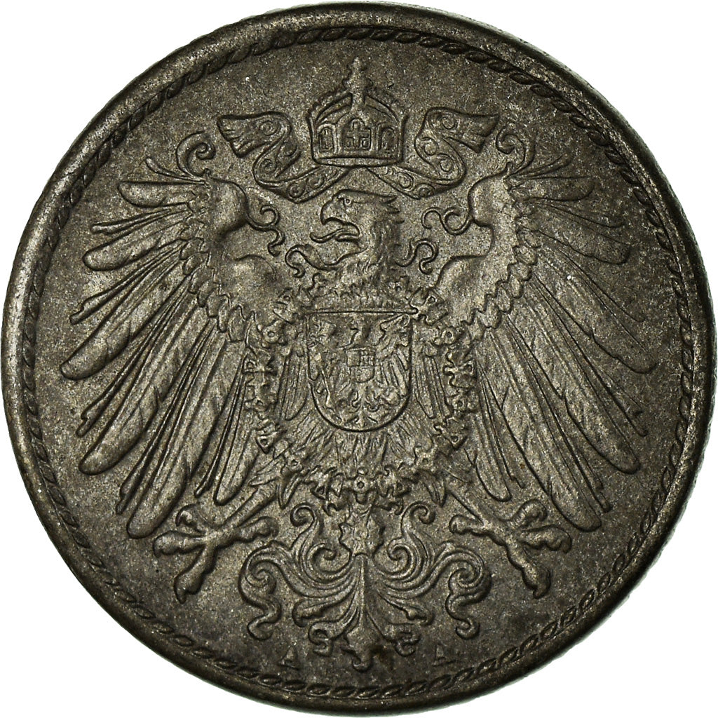 Coin, GERMANY - EMPIRE, 5 Pfennig, 1921, Berlin, VF(30-35), Iron, KM:19