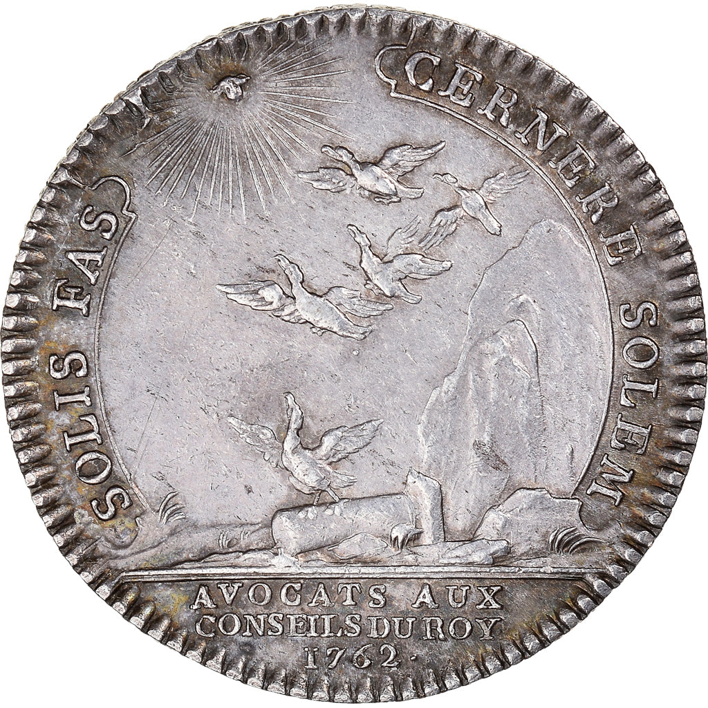 France, Jeton, Louis XVI, Avocats au Conseil du Roi, History, 1762, SUP, Argent