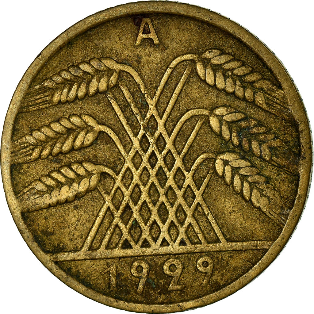 Moneda, ALEMANIA - REPÚBLICA DE WEIMAR, 10 Reichspfennig, 1929, Berlin, MBC