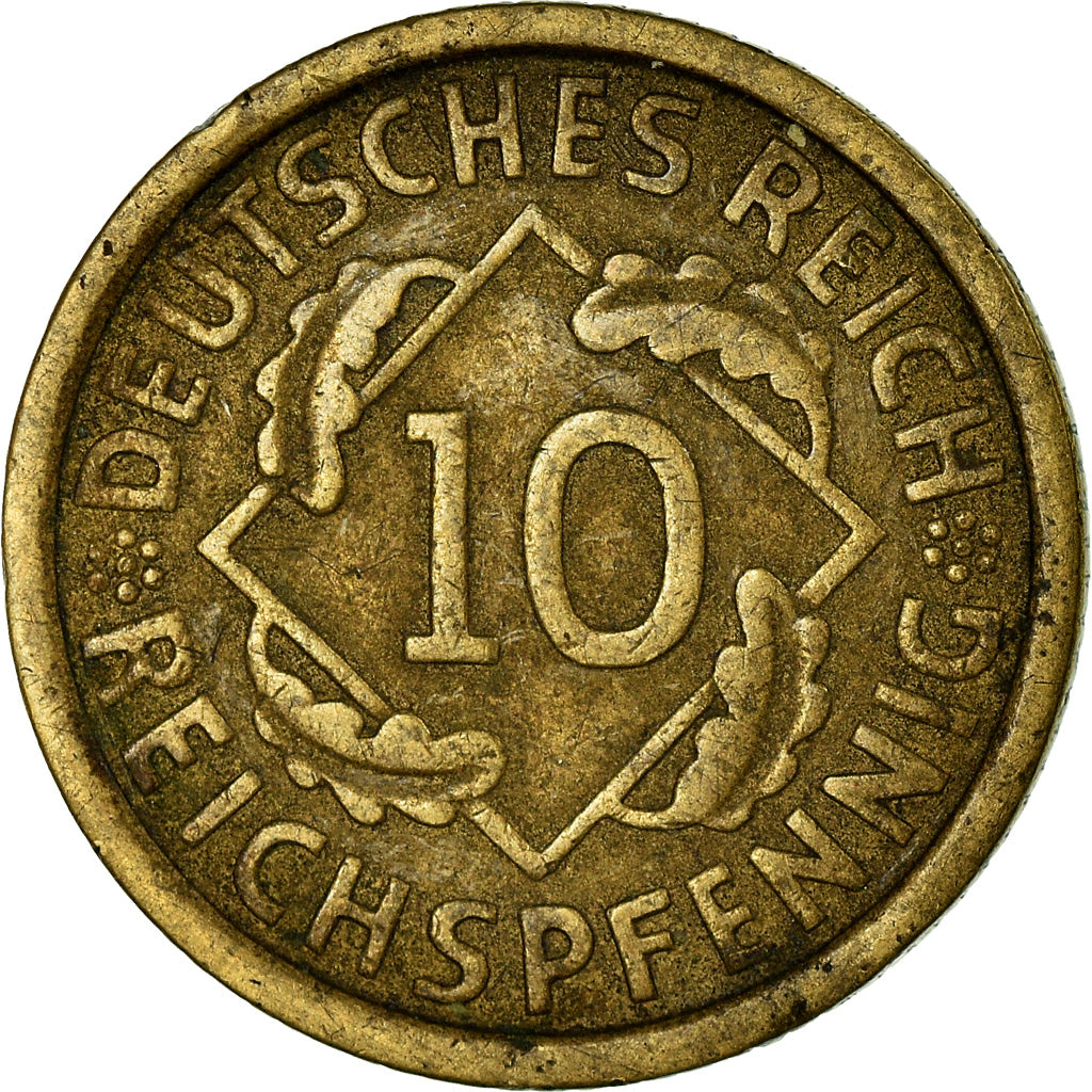 Moneda, ALEMANIA - REPÚBLICA DE WEIMAR, 10 Reichspfennig, 1929, Berlin, MBC