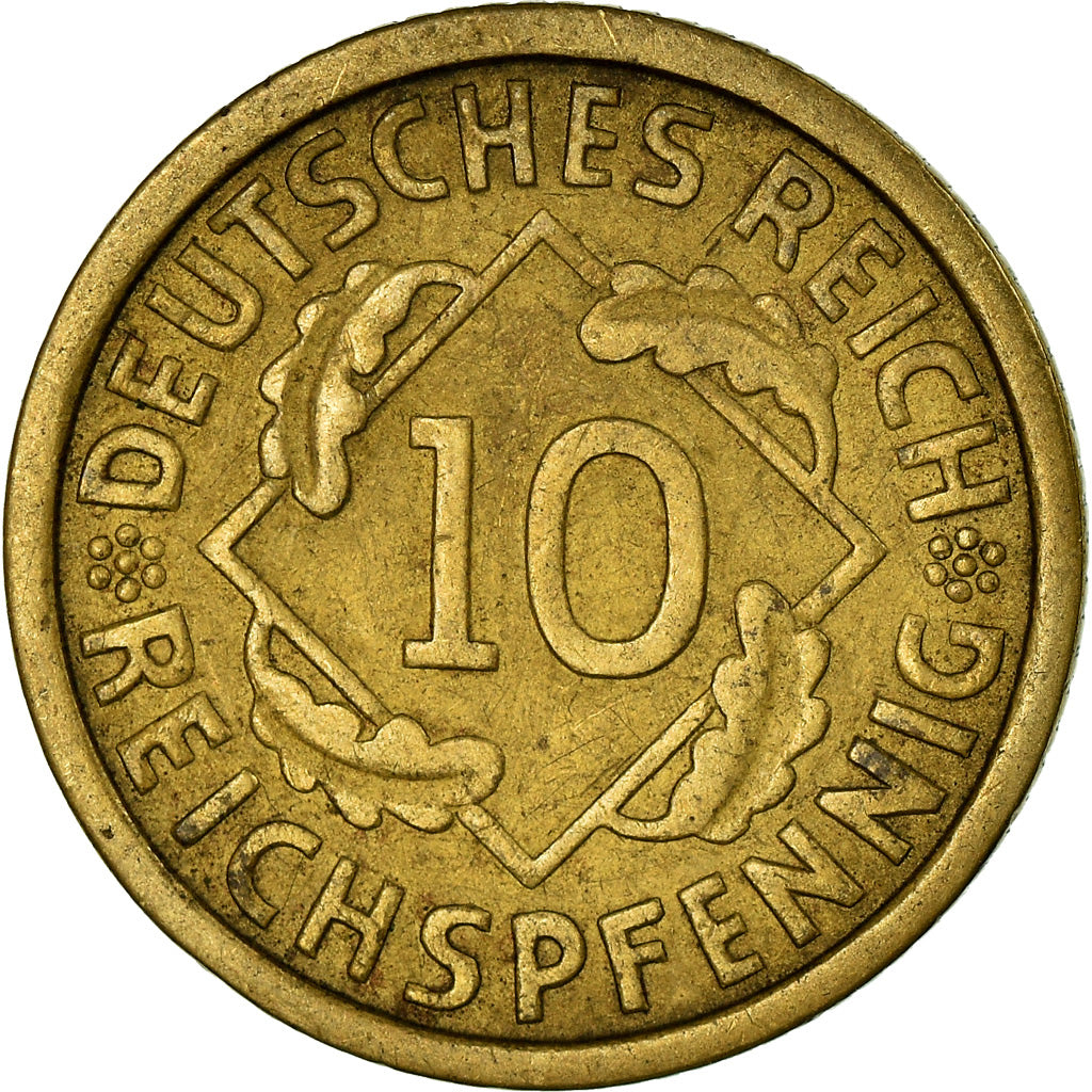 Moneda, ALEMANIA - REPÚBLICA DE WEIMAR, 10 Reichspfennig, 1930, Berlin, MBC