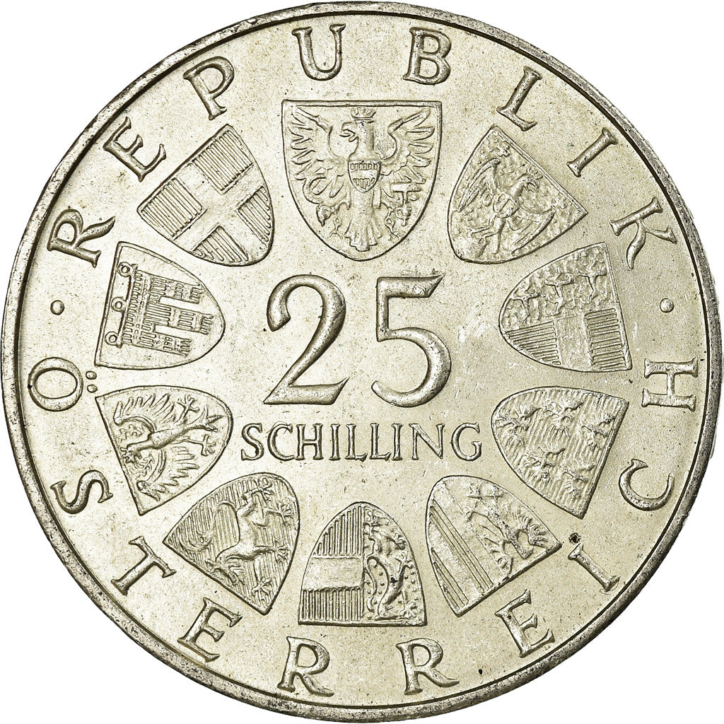Coin, Austria, 25 Schilling, 1971, AU(55-58), Silver, KM:2910