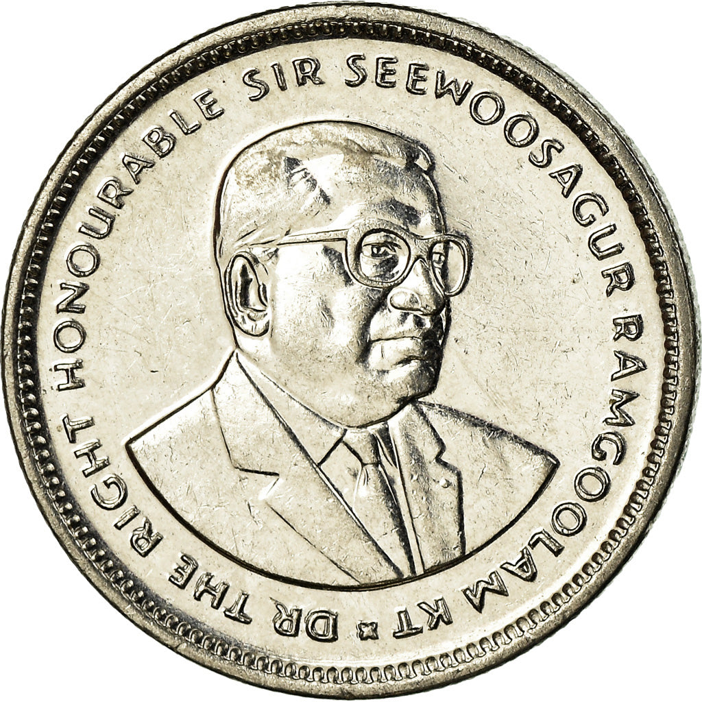Coin, Mauritius, 20 Cents, 2005, EF(40-45), Nickel plated steel, KM:53
