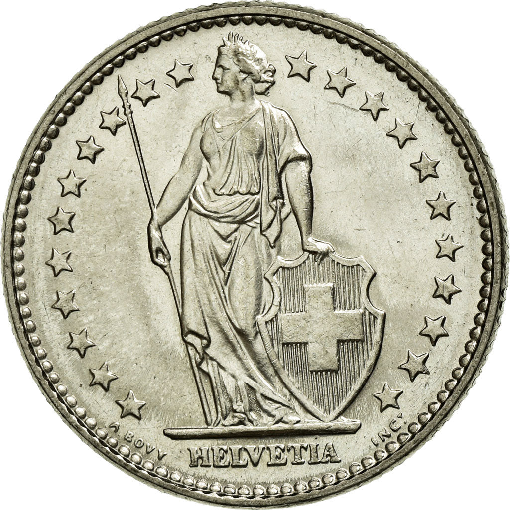 Coin, Switzerland, 2 Francs, 1968, Bern, AU(55-58), Copper-nickel, KM:21a.1