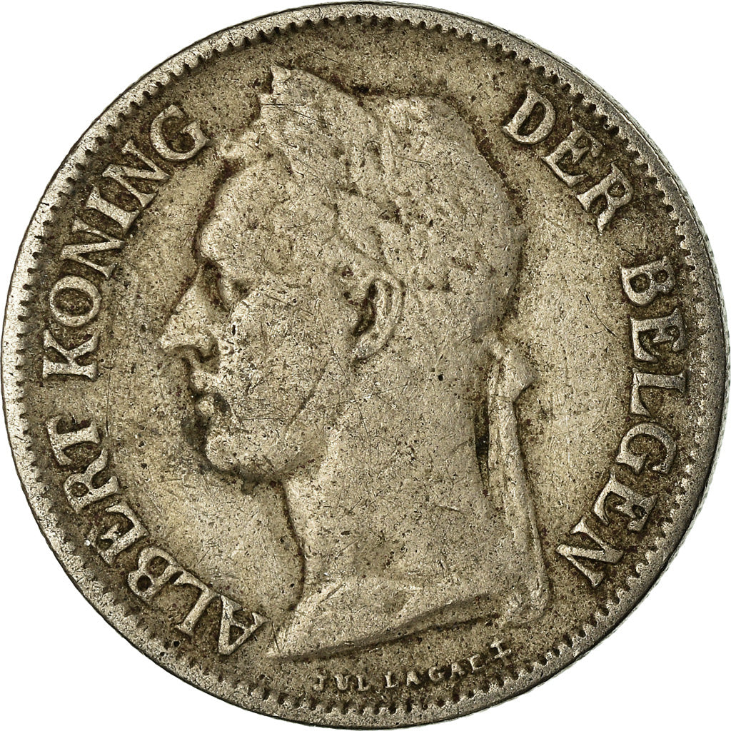 Coin, Belgian Congo, 50 Centimes, 1926, VF(30-35), Copper-nickel, KM:23