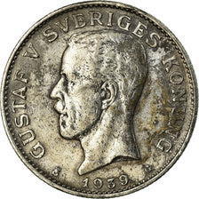 Coin, Sweden, Gustaf V, Krona, 1939, EF(40-45), Silver, KM:786.2