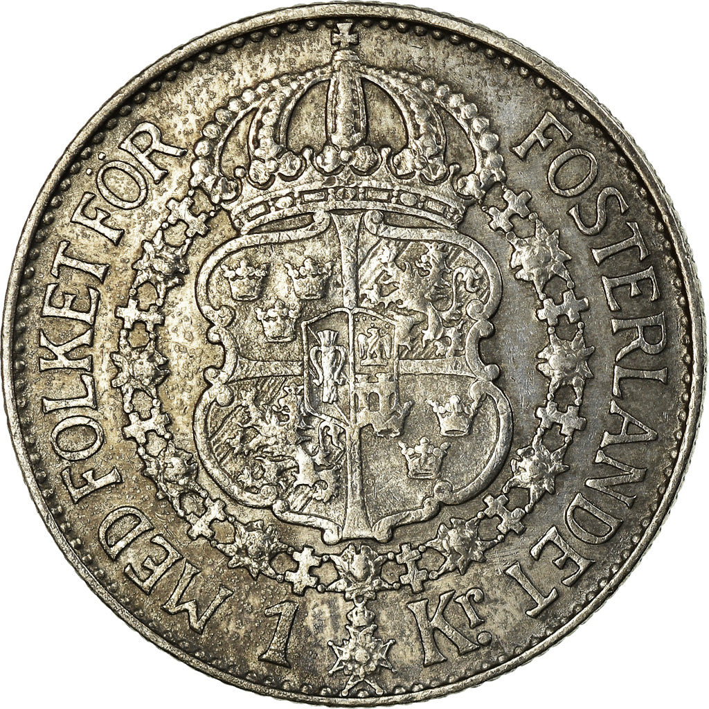 Coin, Sweden, Gustaf V, Krona, 1939, EF(40-45), Silver, KM:786.2