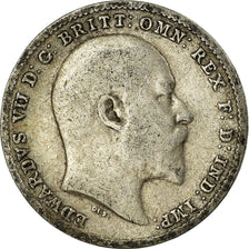 Coin, Great Britain, Edward VII, 3 Pence, 1902, VF(30-35), Silver, KM:797.1