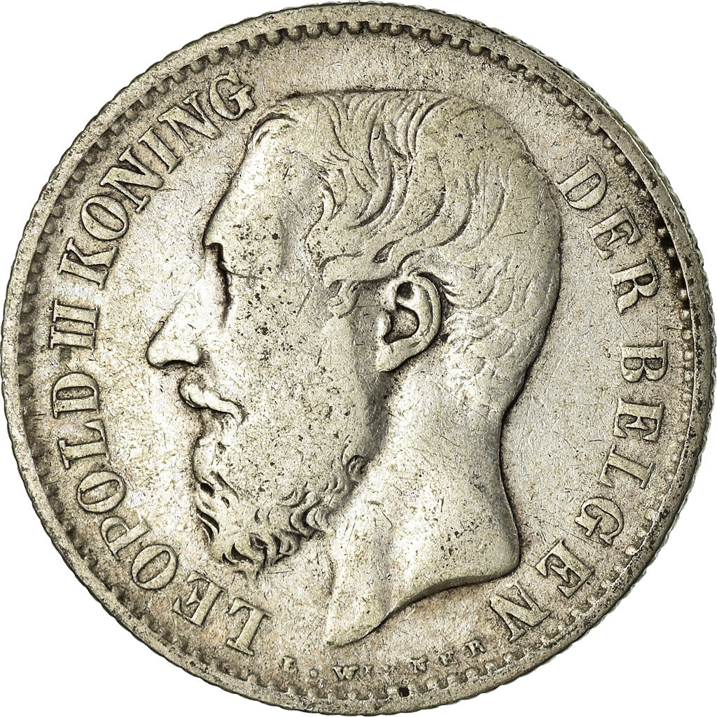 Coin, Belgium, Leopold II, Franc, 1887, VF(30-35), Silver, KM:29.1