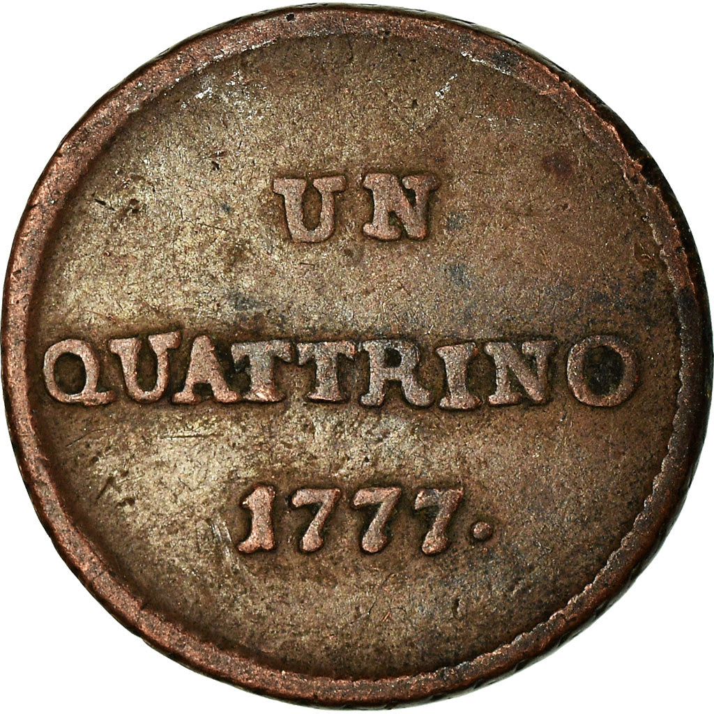 Monnaie, États italiens, MILAN, Maria Theresa, Quattrino, 1777, TB, Cuivre