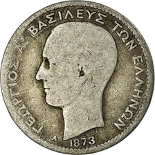 Coin, Greece, George I, Drachma, 1873, Paris, F(12-15), Silver, KM:38