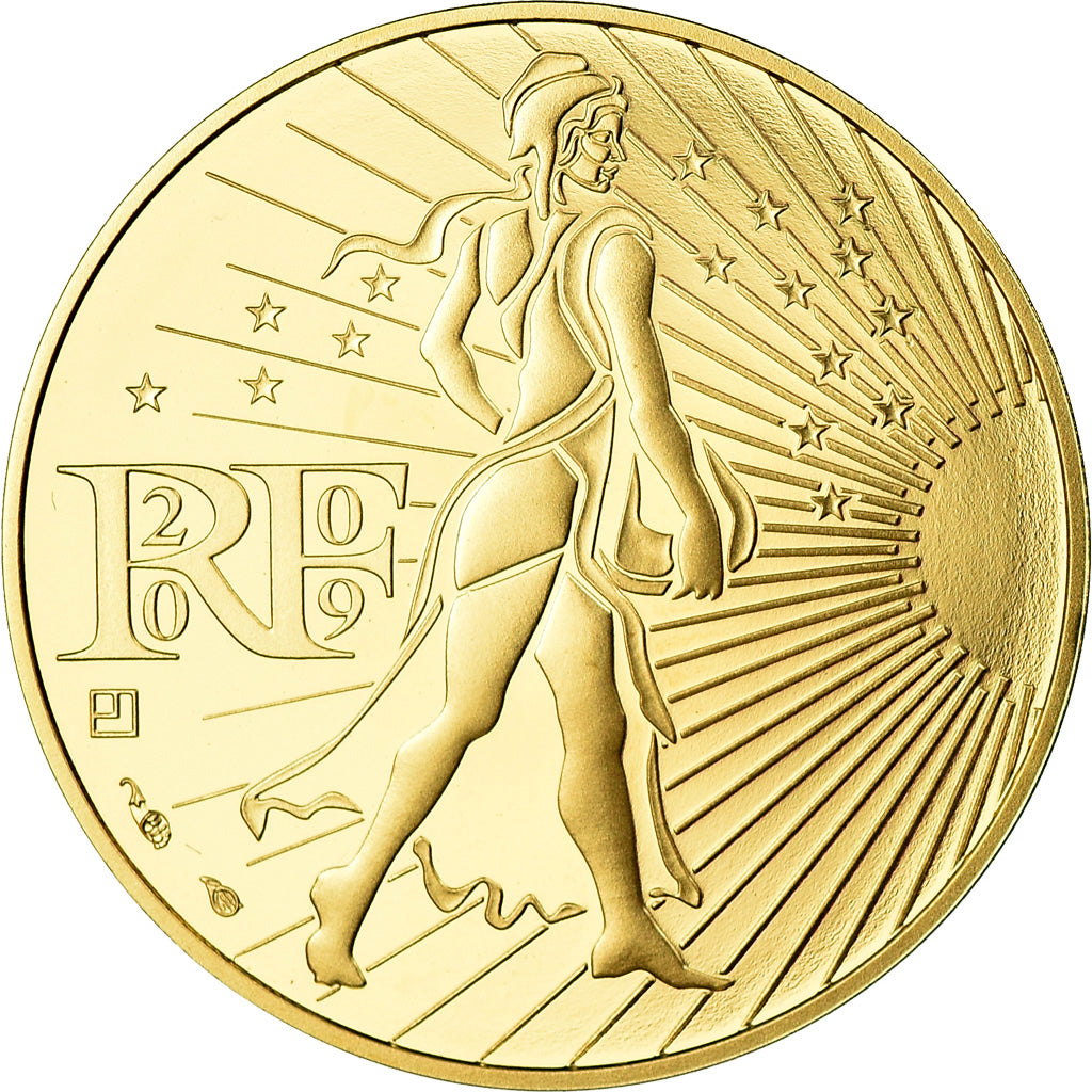 France, 250 Euro, 2009, MS(65-70), Gold, Gadoury:EU340, KM:1583