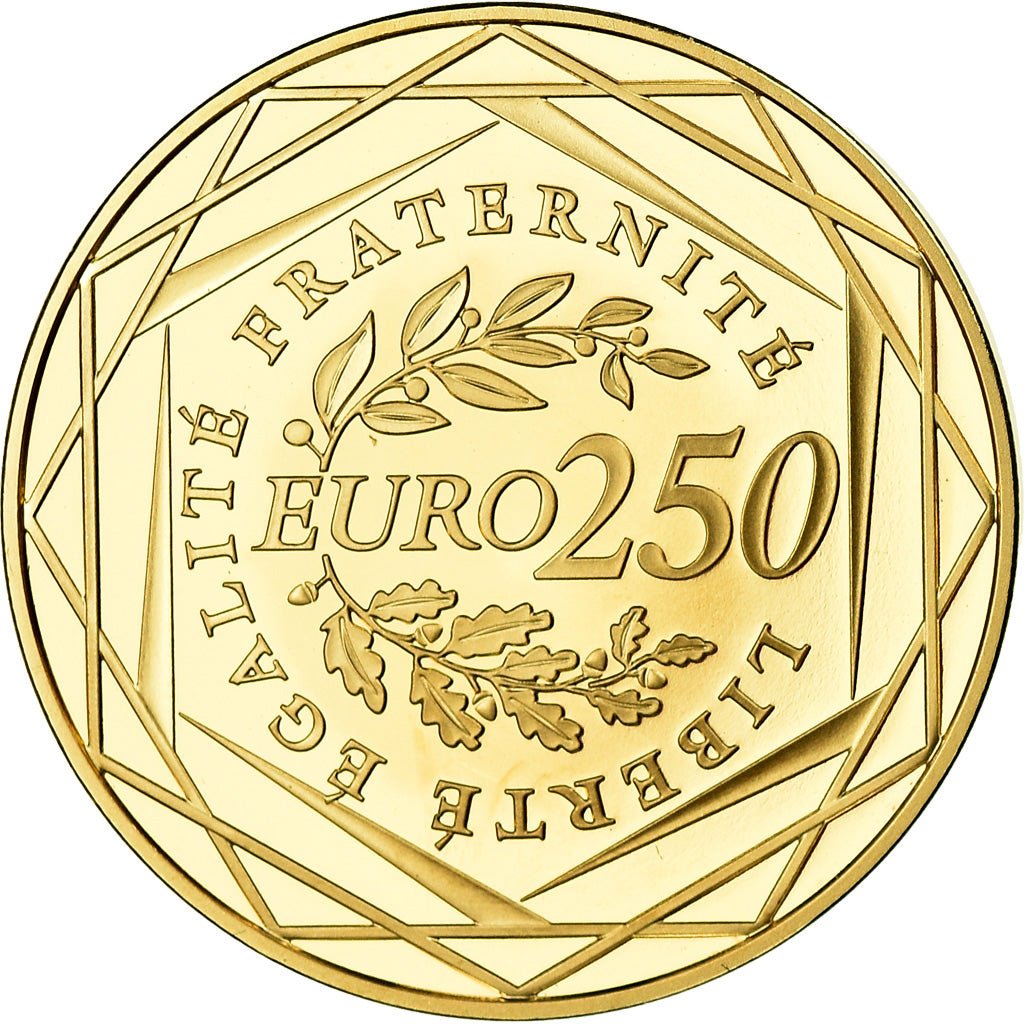 France, 250 Euro, 2009, MS(65-70), Gold, Gadoury:EU340, KM:1583