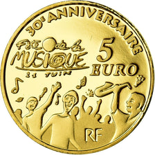 France, 5 Euro, Fête Musique, 2011, MS(65-70), Gold