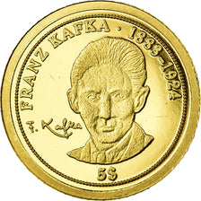Coin, Nauru, Franz Kafka, 5 Dollars, 2008, MS(65-70), Gold