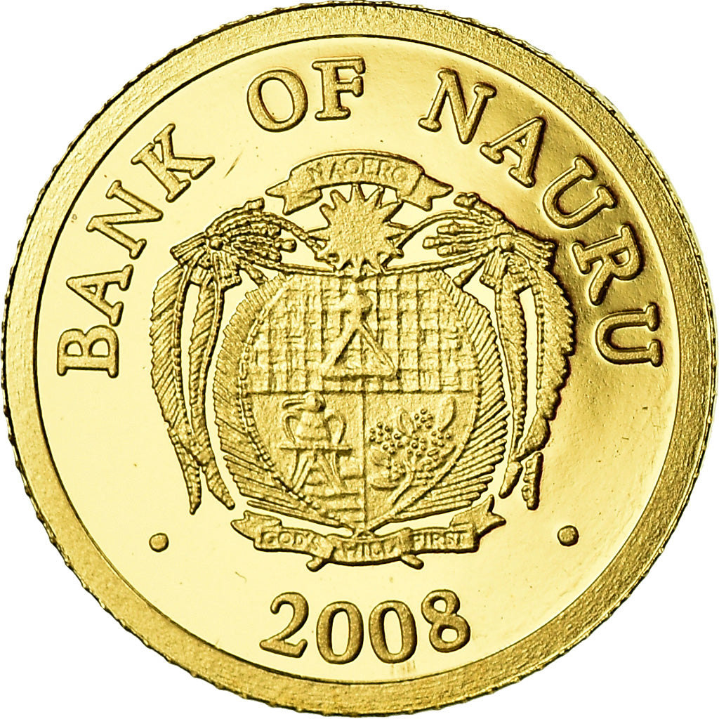 Coin, Nauru, Franz Kafka, 5 Dollars, 2008, MS(65-70), Gold