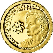 Moneta, Samoa, Marie Curie, Dollar, 2009, FDC, Oro
