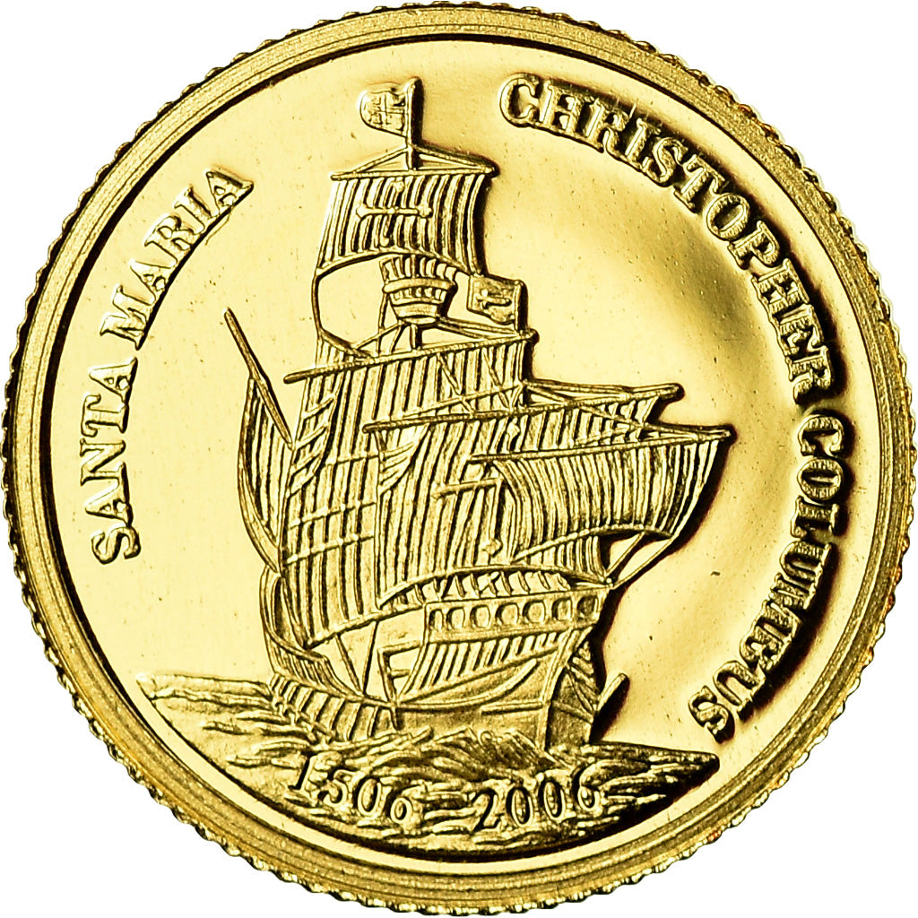 Coin, Palau, Christophe Colomb, Dollar, 2006, MS(65-70), Gold