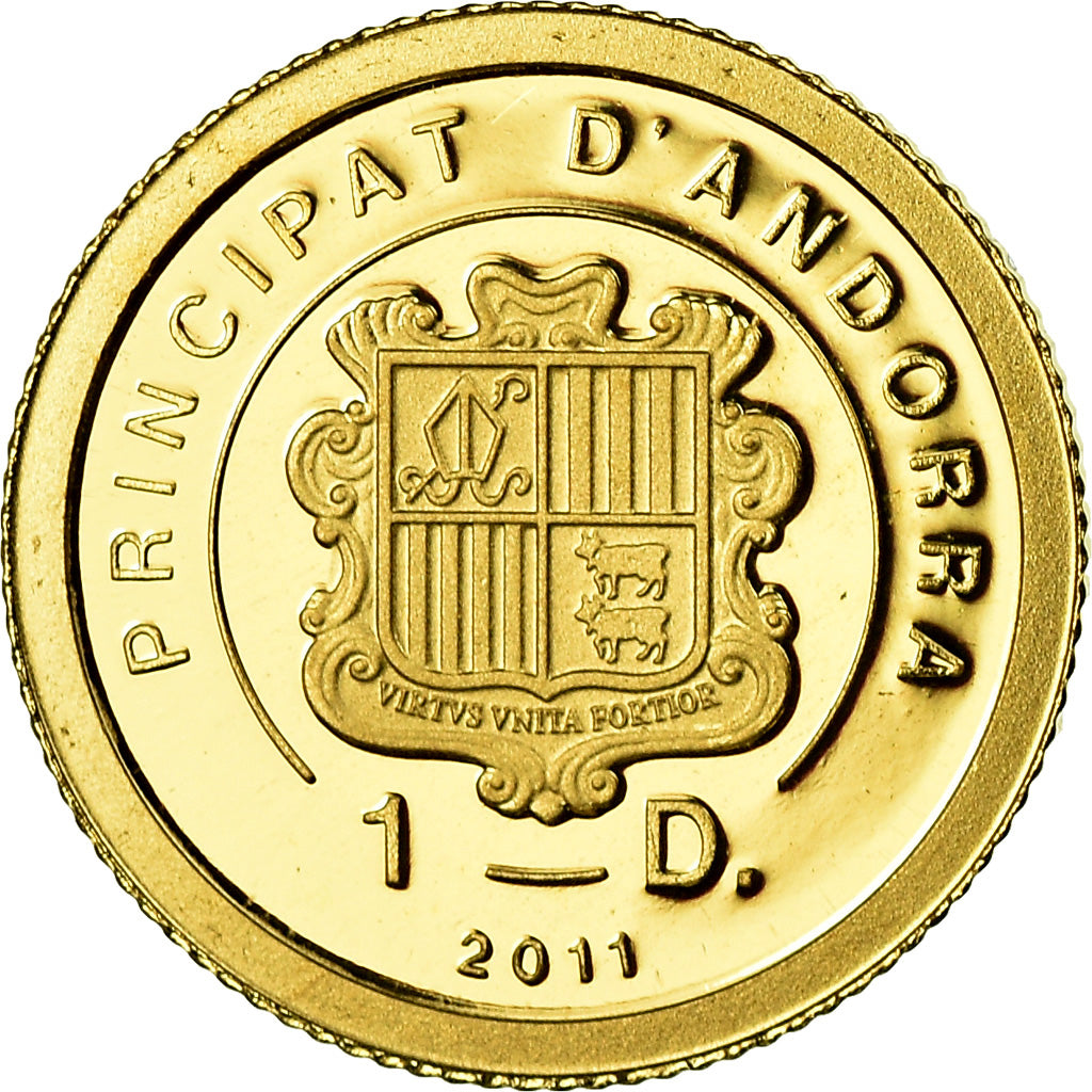 Coin, Andorra, Napoléon Bonaparte, Diner, 2011, MS(65-70), Gold