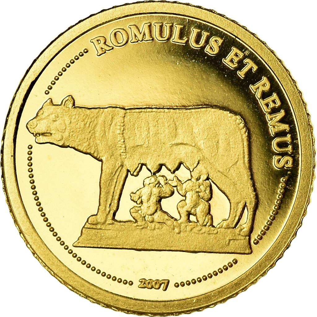 Coin, CONGO, DEMOCRATIC REPUBLIC, Romulus et Remus, 1500 Francs CFA, 2007