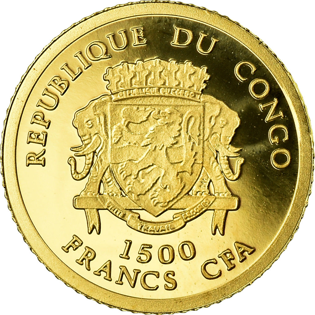 Coin, CONGO, DEMOCRATIC REPUBLIC, Romulus et Remus, 1500 Francs CFA, 2007