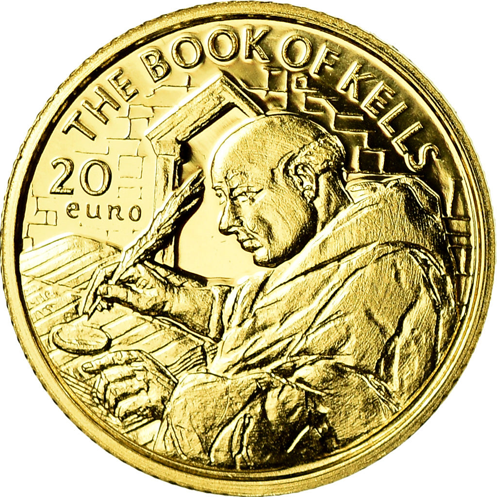 IRELAND REPUBLIC, 20 Euro, The book of Kells, 2012, MS(65-70), Gold