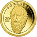 Coin, Vanuatu, Socrate, 20 Vatu, 2008, MS(65-70), Gold