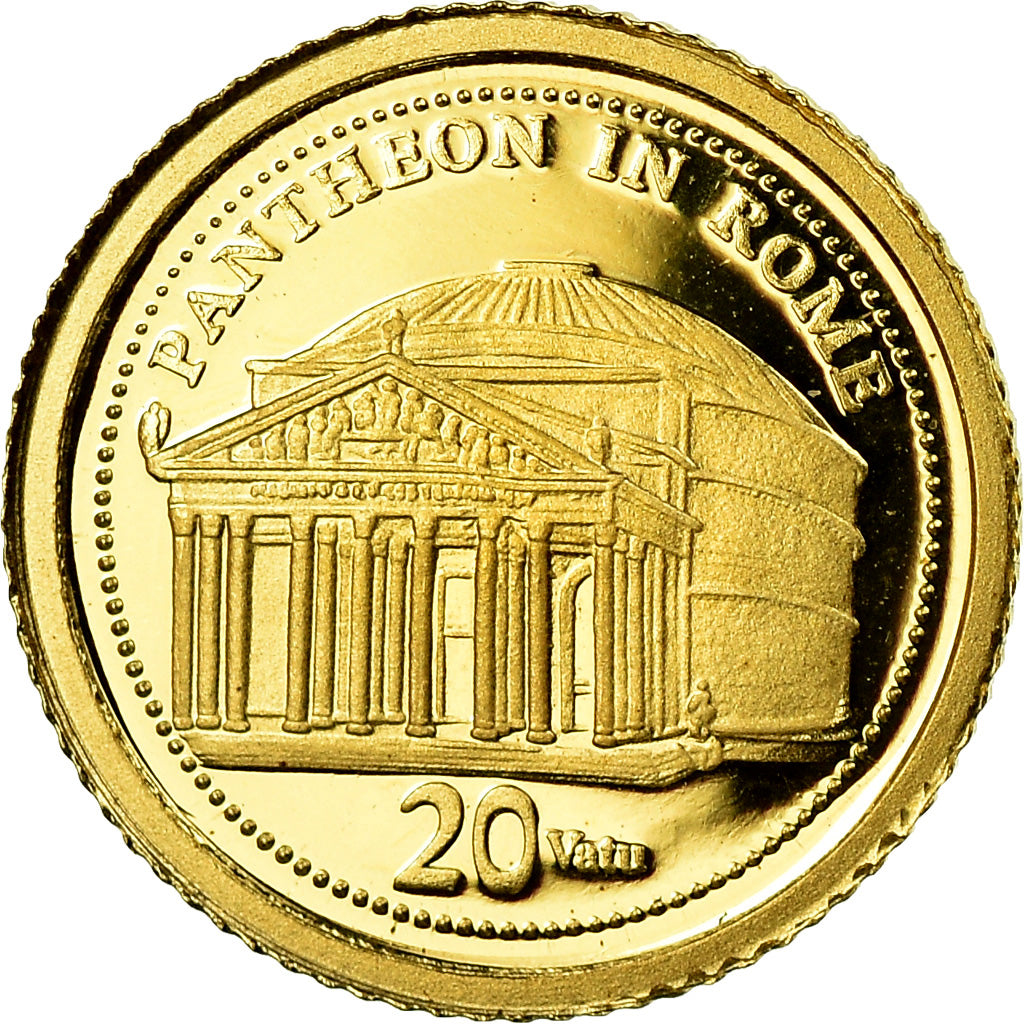 Coin, Vanuatu, Panthéon, 20 Vatu, 2009, MS(65-70), Gold