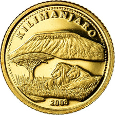 Coin, CONGO, DEMOCRATIC REPUBLIC, Kilimanjaro, 10 Francs, 2008, MS(65-70), Gold