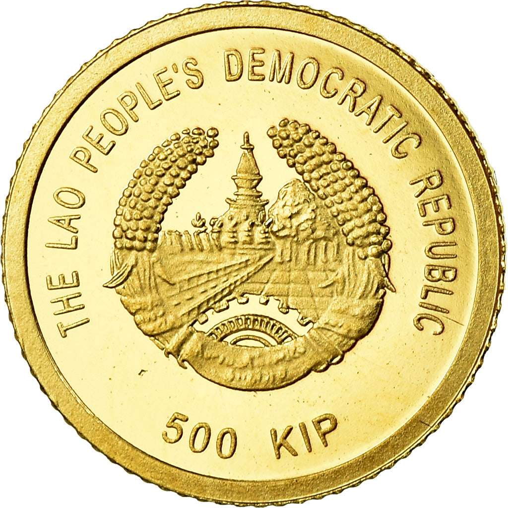 Monnaie, Laos, Peacock, 500 Kip, 2008, FDC, Or